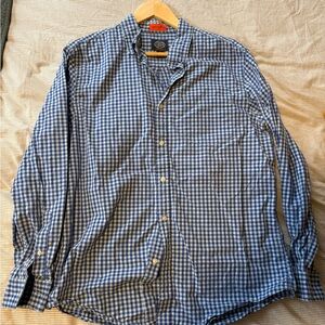 St. John's Bay Blue and White Gingham Men's Shirt